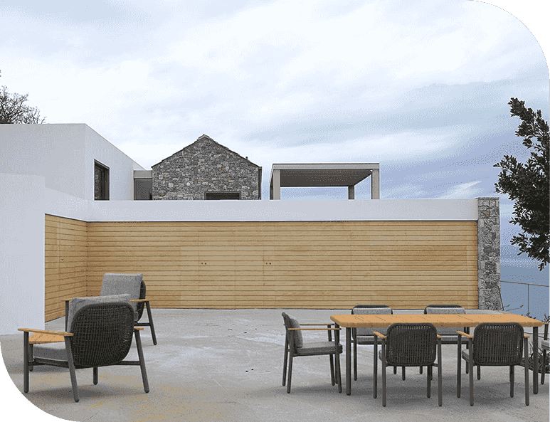Outdoor dining table and chair set series