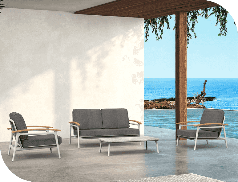 Outdoor sofa woven rattan set series
